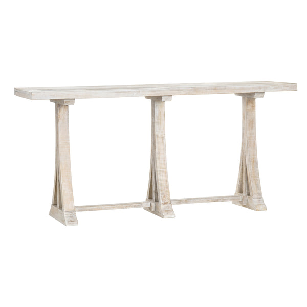 Crestview Collection Coastal Console Table – Rustic Mango Wood With Cathedral Supports For Timeless Living Room Style White Solid Wood Cvfnr4615