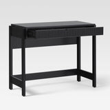 Holmes Modern Writing Desk with Reeded Drawer Black WEHOL42OS1BL0 Walker Edison