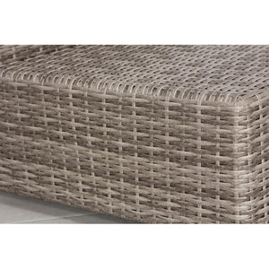 English Elm Ready 7-Piece Rattan Wicker Outdoor Lounge Set with Cushions, Rustproof Aluminum, Glass Table, UV-Resistant Fabric B120S00091