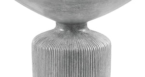 English Elm Laddie Eco-Friendly Weathered Gray End Table with 40mm Thick Cement Top, 19" Floor Clearance B2726P268056