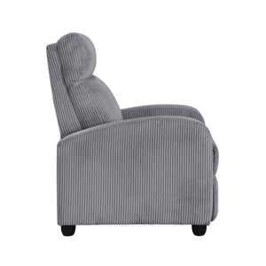 English Elm Modern Parsons Push Back Recliner Chair in Soft Corduroy Fabric — Sleek Comfortable Living Room Lounger with Solid Wood Frame and Easy Recline Mechanism Dark Gray 30 L x 27 W x 21.5 H B011P395855