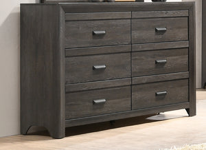 English Elm 1pc Five-Drawer Driftwood Chest with Cup Handles Rustic Wooden Bedroom Storage Tower, 31.1x16.5x47.5" Gray,Grayish Brown 60.5 L x 19 W x 41 H B011P234751