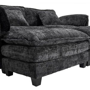 English Elm United Cozy Chenille Sofa For Two With Detachable Armrests, Foot Stools, And Handy Side Pockets W1568S00143-GIGA