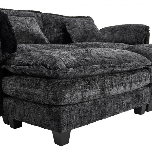 English Elm United Cozy Chenille Sofa For Two With Detachable Armrests, Foot Stools, And Handy Side Pockets W1568S00143-GIGA