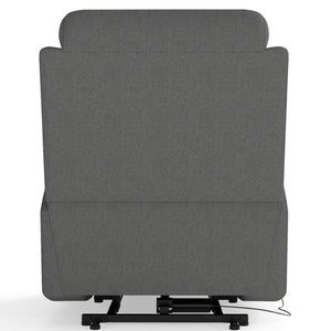 English Elm Power Lift Recliner For Seniors – Compact Electric Chair In Dark Gray Snowflake Velvet, Remote Control W1028S00052-GIGA