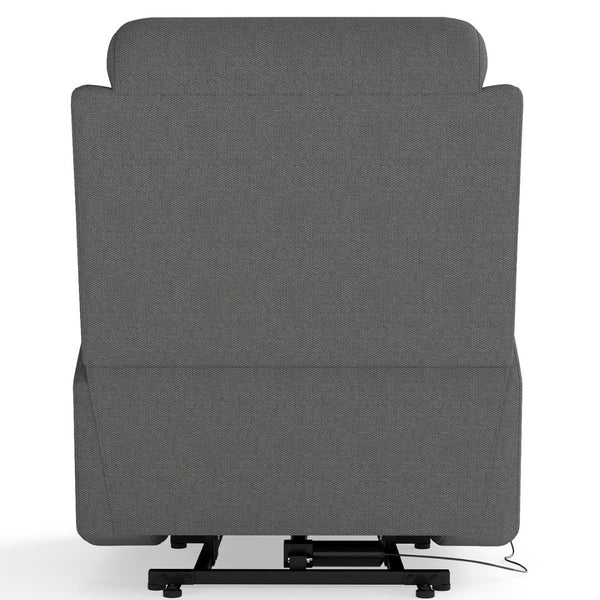 English Elm Power Lift Recliner For Seniors – Compact Electric Chair In Dark Gray Snowflake Velvet, Remote Control W1028S00052-GIGA
