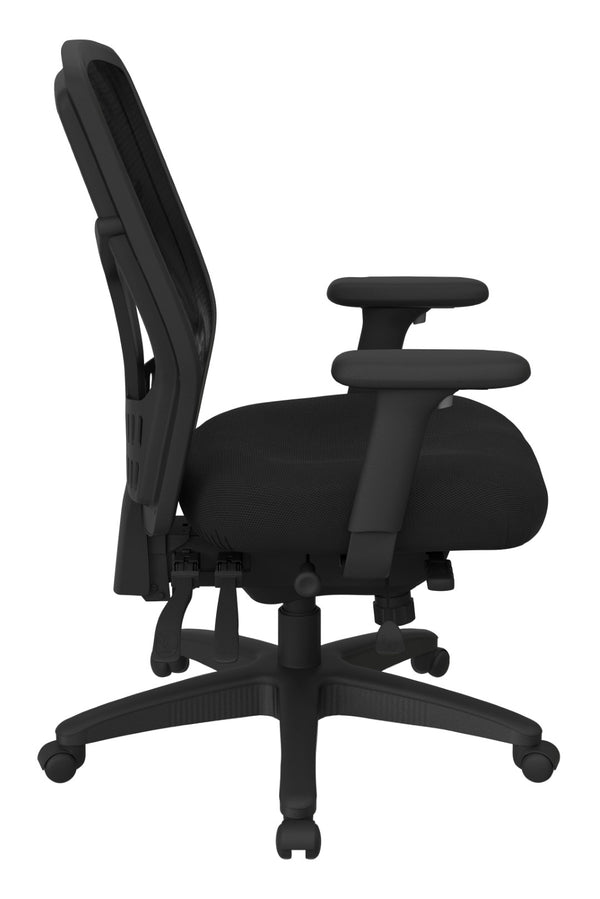 OSP Home Furnishings Progrid® High Back Ergonomic Mesh Office Chair with Lumbar Support and Pneumatic Controls 92892-3M
