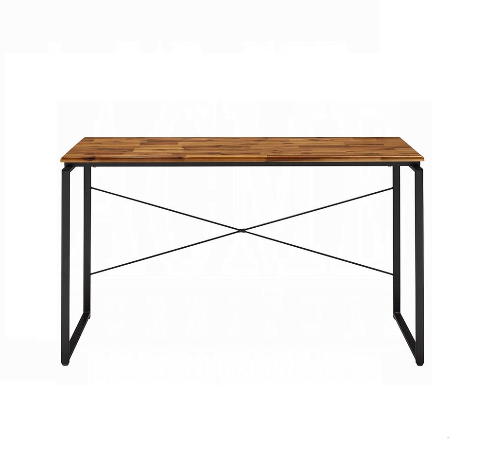 English Elm Metal Frame Writing Desk with Minimalist Design 47"W x 22"D x 28"H — Compact Laptop Table for Home Office Black,Oak 26 L x 58 W x 3.5 H B2741P326183