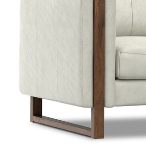 English Elm Richard 63-Inch Eco-Friendly Genuine Leather Loveseat For Compact Living Spaces – Stylish Comfort B136P364295-GIGA