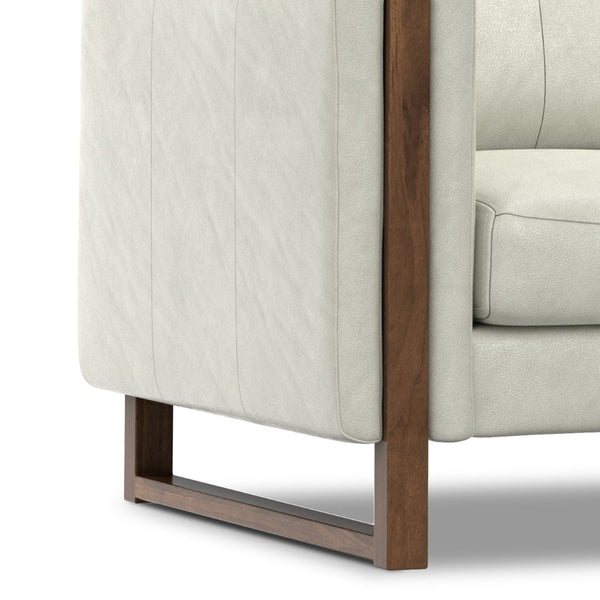 English Elm Richard 63-Inch Eco-Friendly Genuine Leather Loveseat For Compact Living Spaces – Stylish Comfort B136P364295-GIGA