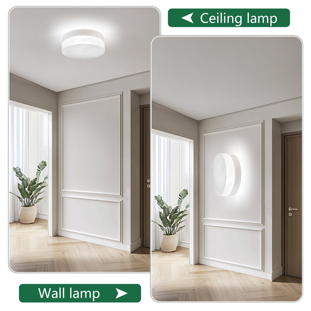 English Elm 12 Inch Led Ceiling Light - 24W Flush Mount Fixture For Modern Bedroom, Living Room & Dining Areas W2312P375014