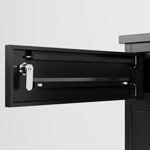 English Elm Package Delivery Box With Lock – Heavy-Duty Steel, Weather-Resistant, Secure Storage For Home & Office W396P278342-GIGA