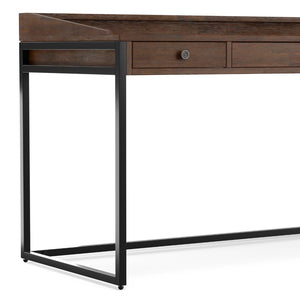 English Elm Ralston Handcrafted Desk In Distressed Charcoal Brown - Stylish, Functional, And Perfect For Small Spaces B136P159561-GIGA
