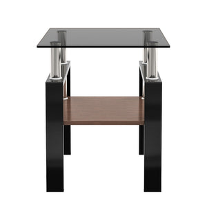 English Elm Set Of 2 Modern Tempered Glass Tea Tables - Sleek, Sturdy, And Stylish For Your Living Space Decor! W241P300310-GIGA