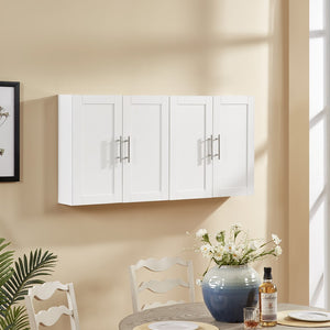 English Elm Wood Hanging Cabinet With Doors & Adjustable Shelves For Stylish, Space-Saving Storage Solutions W914P292870-GIGA