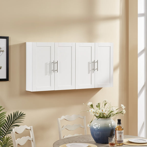 English Elm Wood Hanging Cabinet With Doors & Adjustable Shelves For Stylish, Space-Saving Storage Solutions W914P292870-GIGA