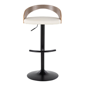 English Elm Adjustable Swivel Barstools Set of 2 Faux Leather Seat Black Metal Base Kitchen B202S01972