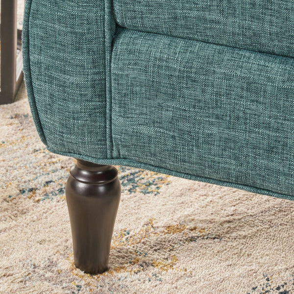 English Elm Christopher Knight Home® - CHAIR modern fabric lounge seat with compact 28.5x28.25x20.75 in dimensions, cozy supportive design Teal 63566.00TTWD