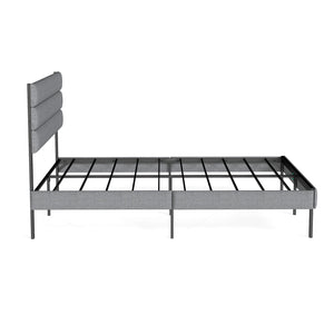 English Elm Queen Upholstered Platform Bed Fabric Headboard 14 Inch Storage No Box Spring T3963P384846