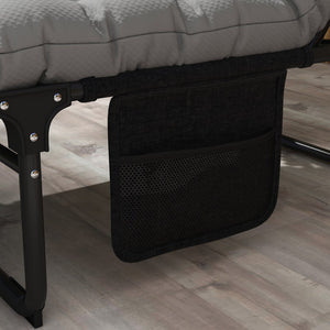 English Elm Outsunny Adjustable Folding Chaise Lounge With 4-Position Backrest, Magazine Pocket & Head Pillow W2225P175535-GIGA