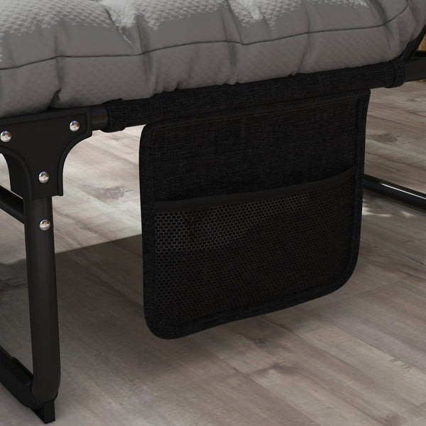 English Elm Outsunny Adjustable Folding Chaise Lounge With 4-Position Backrest, Magazine Pocket & Head Pillow W2225P175535-GIGA