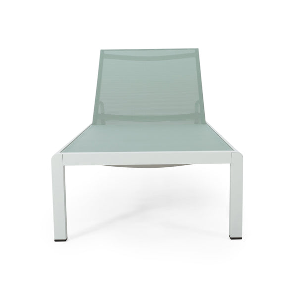English Elm Christopher Knight Home® - Cape Coral Chaise Lounge - Adjustable Outdoor Lounger With Rust-Resistant Frame & Easy Mobility 57592.00GRNMP2
