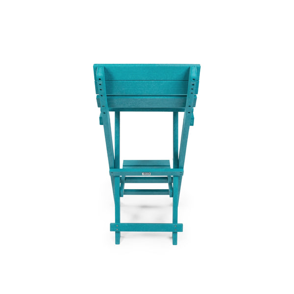 English Elm Harbor Point Recycled Hdpe Outdoor Folding Bar Stool Patio Deck All Season Seating Teal B2745P409656