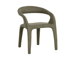 Sunpan ATIKA Dining Armchair - Sculpted Comfort and Modern Minimalism for Your Contemporary Space Green 112410