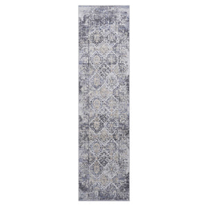 English Elm Loom & Luxe 2X8 Area Rug In Grey/Blue - Stylish, Stain-Resistant, Non-Shedding For Any Room B335P289512
