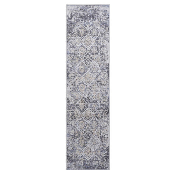 English Elm Loom & Luxe 2X8 Area Rug In Grey/Blue - Stylish, Stain-Resistant, Non-Shedding For Any Room B335P289512