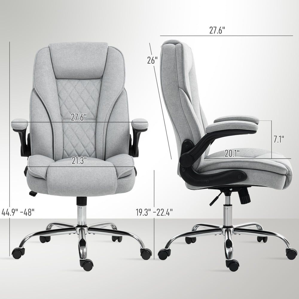 English Elm Massage Reclining Office Chair with Vibration Motors Heating Footrest and Microfiber Seat T3971P409180