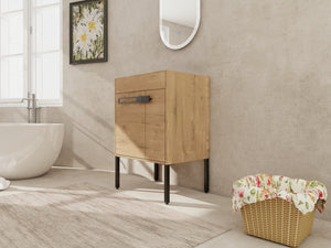 English Elm 24 Dual-Purpose 24" Bathroom Vanity Cabinet with Soft-Close Doors, Adjustable Shelf, Floor or Wall Mount W999104319