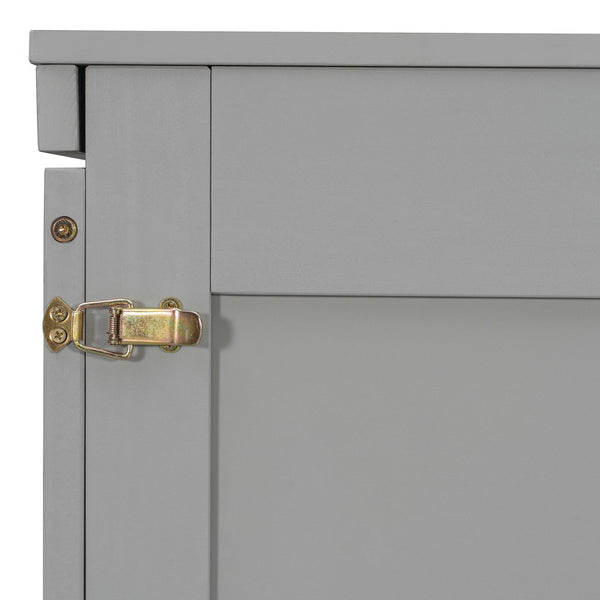 English Elm Queen Murphy Wall Bed Cabinet with Storage Drawer Built-in Power Outlets Usb Ports Gray LP000400AAE-1