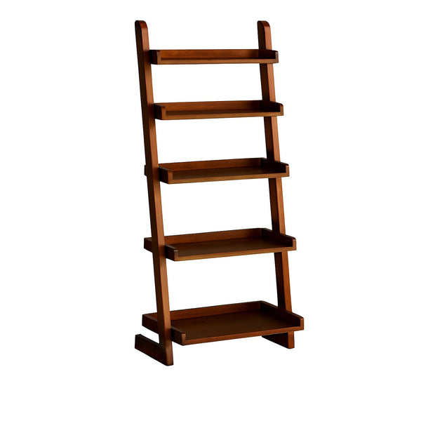 English Elm 5-Tier Ladder Bookshelf Antique Oak Finish with Five Open Shelves, Sturdy Modern Storage & Display (98) B016P356094