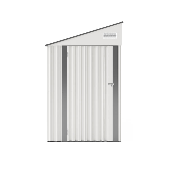 English Elm Campcraft Metal Storage Shed with Sloped Roof Ventilation and Weather Resistant Steel Panels White W1598P283838