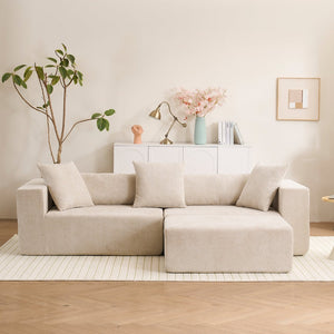 English Elm Modular L-Shaped Lounge Chair & Cloud Sofa – No Installation, Deep Seat Comfort For Living Rooms & Bedrooms W2012S00010