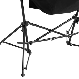 English Elm Steel Framed Hammock Style Folding Camping Chair Breathable Fabric Reclining Outdoor Seat Grey W640P147219
