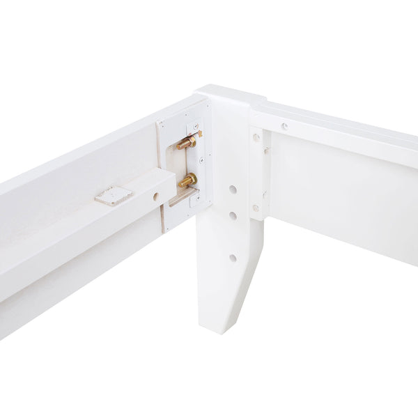 English Elm Hounslow White Eastern King Platform Bed - Elegant Low-Profile Design For Modern Bedrooms & Durability B062S01216