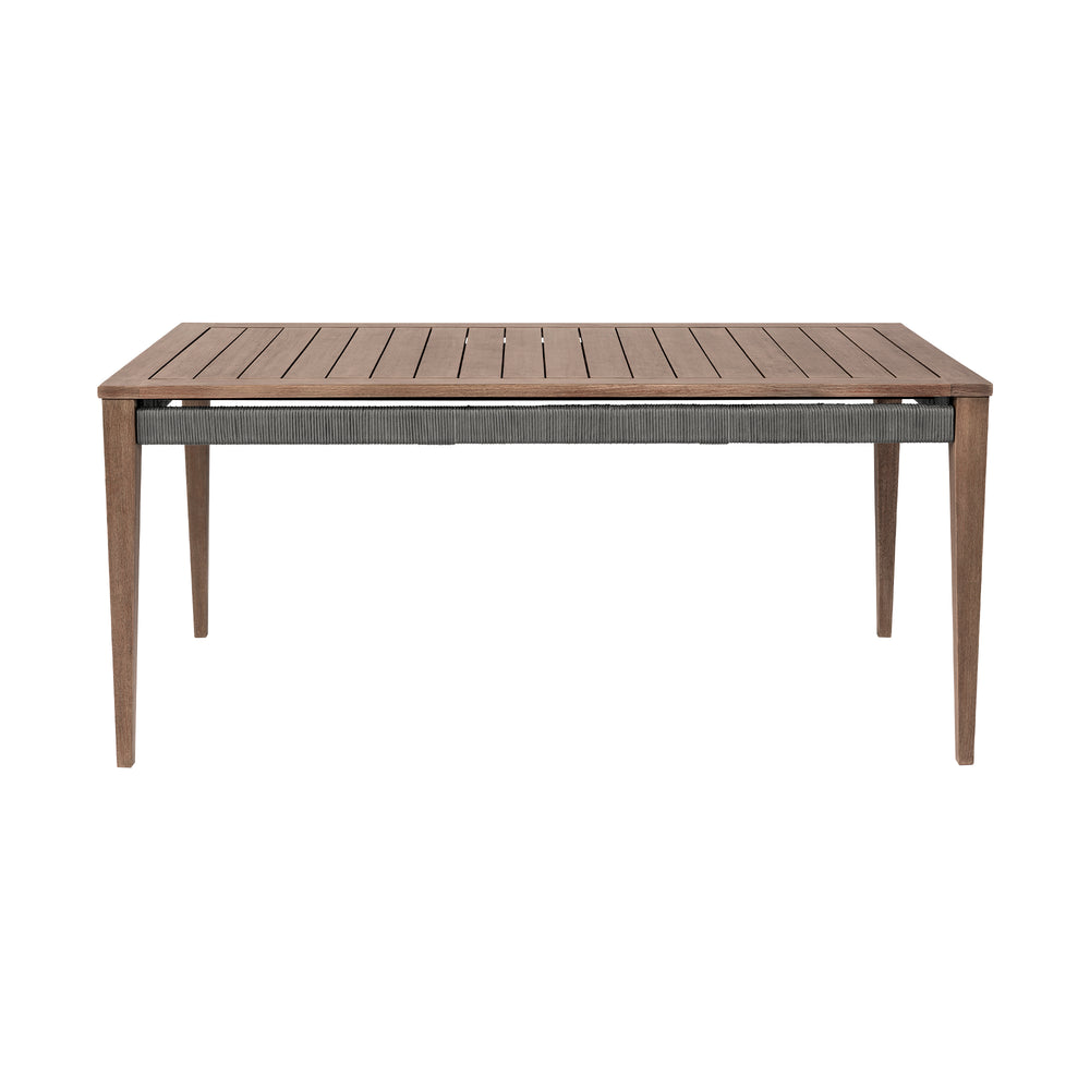 English Elm Orbit Solid Eucalyptus Rectangular Outdoor Dining Table for Patio Garden Use B2736P464825