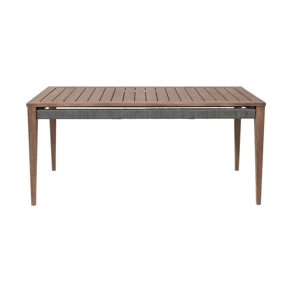 English Elm Orbit Solid Eucalyptus Rectangular Outdoor Dining Table for Patio Garden Use B2736P464825