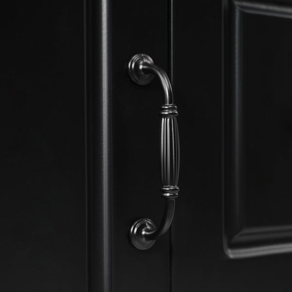English Elm Christopher Knight Home® - 24 Freestanding Retro Bathroom Vanity with Ceramic Sink, Soft-Close Cabinet & Drawers, Painted MDF Finish Black N759P292551B