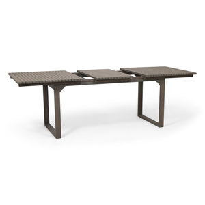 English Elm Outdoor Expandable Acacia Hardwood Dining Table with Slatted Top for Patio Spaces 62908.00GRY