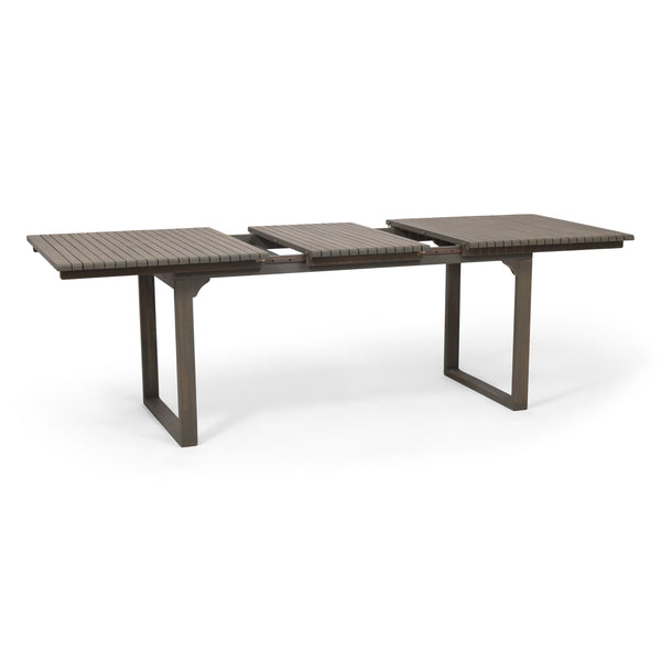 English Elm Outdoor Expandable Acacia Hardwood Dining Table with Slatted Top for Patio Spaces 62908.00GRY