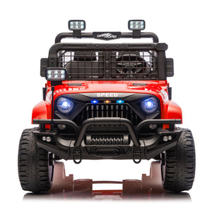 English Elm 24v Two Seater Kids Ride on Truck with Parental Remote and Four Wheel Suspension W1578P375445