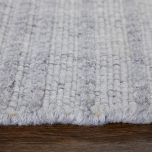 Feizy Rugs T34t8018 Highview Handwoven Polyester Rug - Modern Striped Design With Textured Depth For Stylish Spaces Gray,Ivory Polyester T34t8018gry000f00