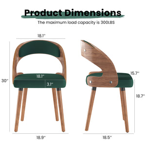 English Elm Swivel Counter Stools Set of 2 Rattan Back Pu Seat Mid Century Wood Frame Kitchen Dark Green T3623P433630