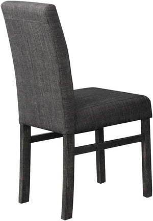 English Elm Transitional Linen-Blend Upholstered Dining Chairs Set of 2 — Sleek Engineered Wood Frame, Comfort Seat Design Charcoal 38 L x 18 W x 13 H B011P362581