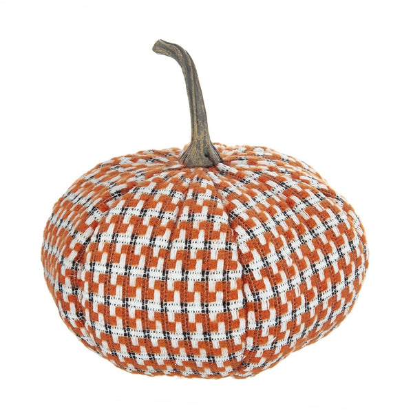 English Elm Set Of 2 Fabric Pumpkins - Cozy Orange Autumn Decor For Thanksgiving, Fall Festivals & Home Styling W2078P246704-GIGA