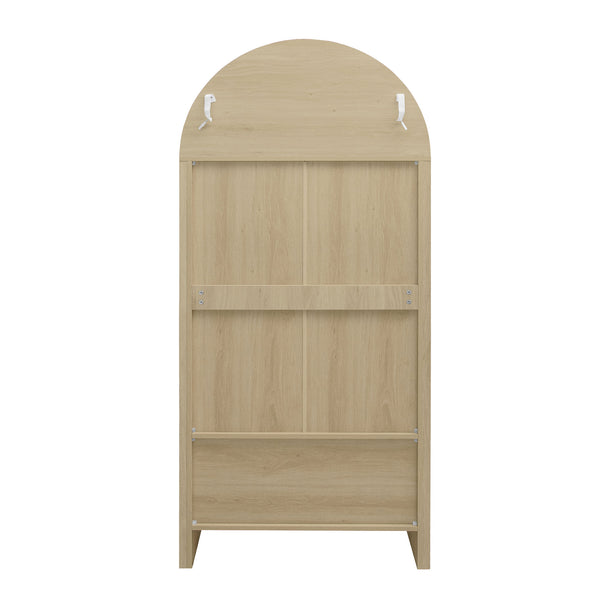 English Elm 70.28" Tall Arched Kitchen Pantry - Stylish Farmhouse Cabinet With Adjustable Shelves For Versatile Storage W688P204443