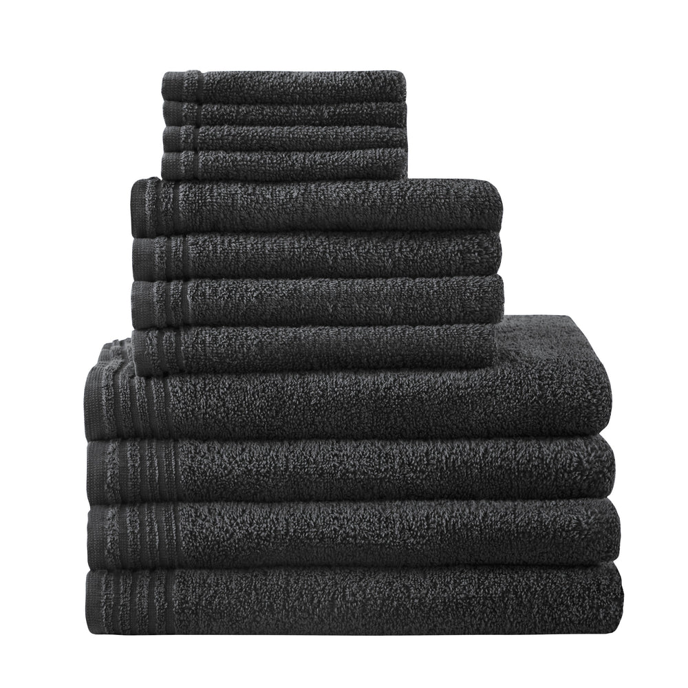 English Elm 100% Cotton Quick Dry 12-Piece Bath Towel Set - Zero Twist Duet, Soft Absorbent Bath/Hand/Washcloths B035P294208